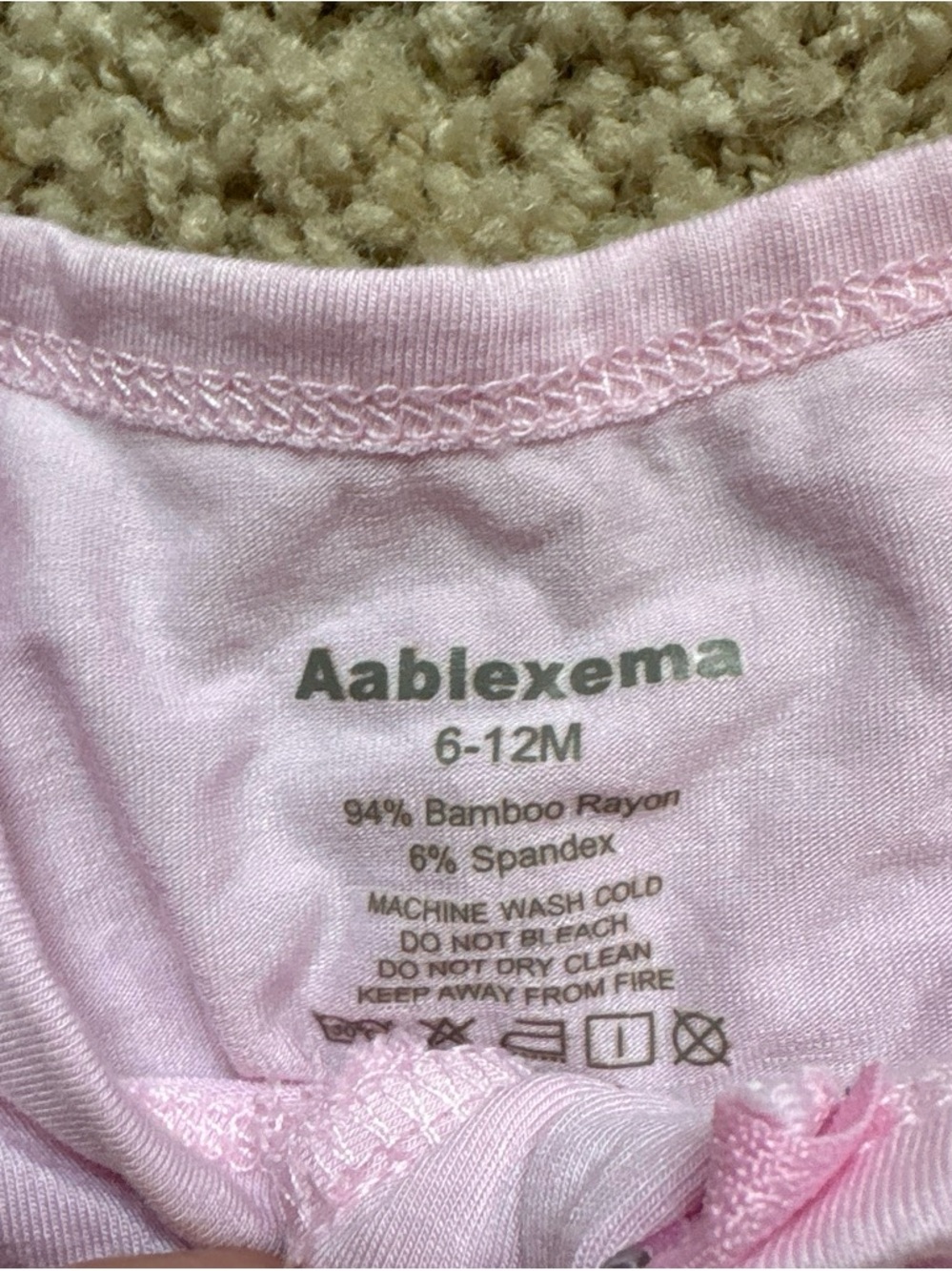 Amazon Aablexema Pink Baby One-Piece Bodysuit